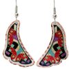 Colorful abstract art earrings perfect choice for women who love Southwestern fashion