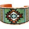 SW Native American rings handmade from copper in colorful design