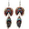 Buy dangle feathers and sun kachina earrings, perfect for Southwestern fashionable look