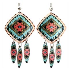 Square Dangle Native American Earrings
