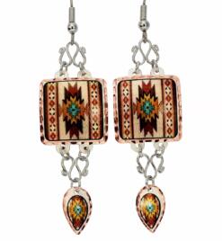 SW Native American earrings embellished with wires