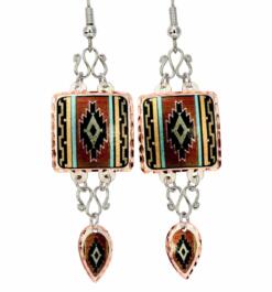 SW Native American earrings embellished with wires