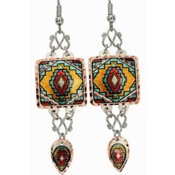 Attractive and feminine wire dangle SW Native American earrings