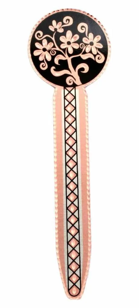 Buy Copper Flowers Bookmarks with Black Patina Background