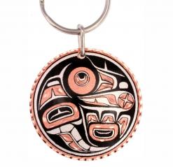 Native Haida raven keychains heirloom quality of our craftsmanship will be cherished for a lifetime.