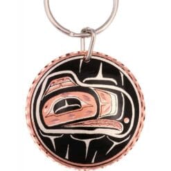 Native Haida eagle keychains, The perfect copper handmade gifts that do not need polishing.