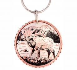 Handmade copper gifts for women and men, unique elk keychains