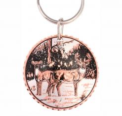 Deer keychains, wholesale handmade copper gifts affordable and original