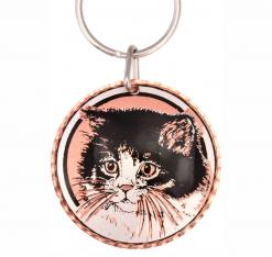 Buy handmade copper gifs online, pretty cat keychains for women