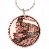 Handmade copper gifts for women and men, unique steam train keychains Handmade copper gifts for women and men, unique steam train keychains