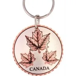 Canada maple leaves keychain, Artisanal unique Canadian gifts