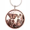 Handmade copper gifts for women, unique butterfly keychains