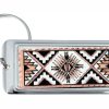 Rectangular silver-plated keychains decorated with copper SW Native American artwork Rectangular silver-plated keychains decorated with copper SW Native American artwork
