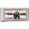 Grizzly Bear Copper Artwork Embellished Silver Plated Money Clips