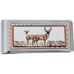 Deer Copper Artwork Embellished Men's Money Clips