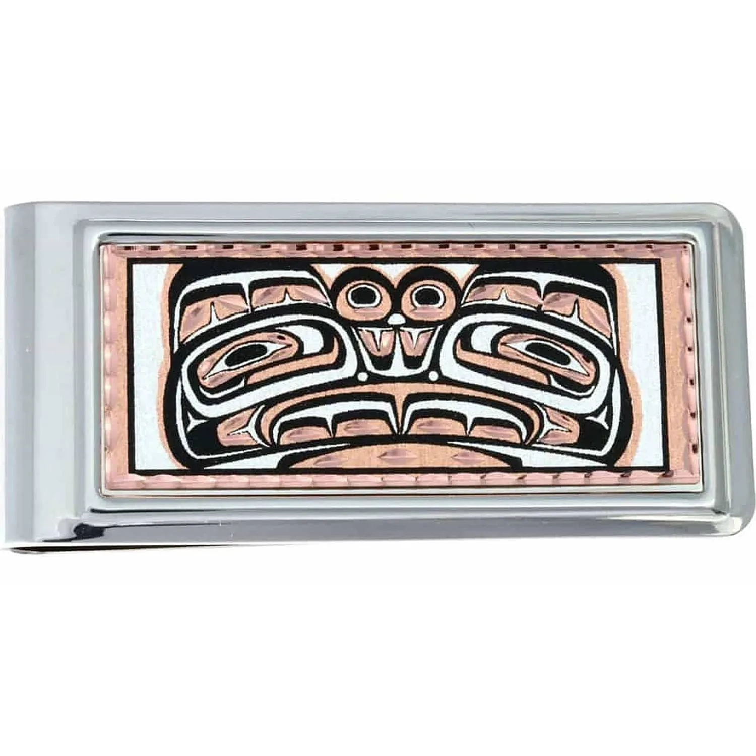 Northwest Native Haida Bear Money Clips, Handcrafted Copper Money Clips