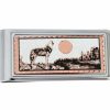 Buy Howling Wolf Copper Artwork Embellished Men's Money Clips. No Polishing Required