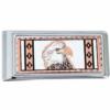Silver Plated Rectangular Men's Money Clips, Unique Handmade Bald Eagle Money Clips