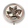 Elegant Native Haida Indian Eagle and Salmon Pill Boxes, Special Handmade Gifts for Women