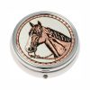 Buy Western Horse Head Handmade Copper Artwork Decorated Stylish Pill Boxes