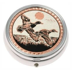 Buy Canada goose handmade copper artwork decorated silver plated pill boxes