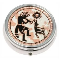 Special Native Kokopelli Pill Boxes, Unique Handmade Gifts for Men