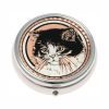 Lovely Cat Handmade Copper Artwork Decorated Silver Plated Pill Boxes