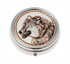 Buy Wolf Face Decorative Pill Box Unique Gifts for Men and Women