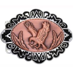 Wholesale Western Belt Buckles with Copper Insets in Embossed Eagle Design