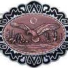 Wholesale Western Belt Buckles with Copper Embossed American Eagle Designs