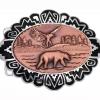 Wholesale Western Belt Buckles with Copper Embossed Bear and Eagle Designs