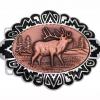 Wholesale Western Cowboy Belt Buckles Decorated with Embossed Elk Design