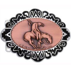 Wholesale Western Belt Buckles with Copper Embossed End of the Trail Designs