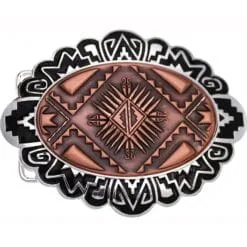 Copper Western Belt Buckles for the USA Created in Native Design
