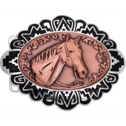 Wholesale Western Belt Buckles with Copper Embossed Horse Designs