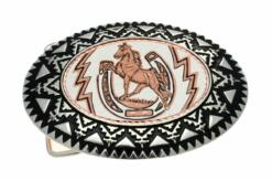 Handmade Western Belt Buckles, Horse and Horseshoe Cowboy Belt Buckles