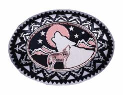 Buy Western Belt Buckles with Diamond Cut Copper Wolves Designs
