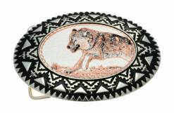 Handmade Copper Running Wolf Western Belt Buckles