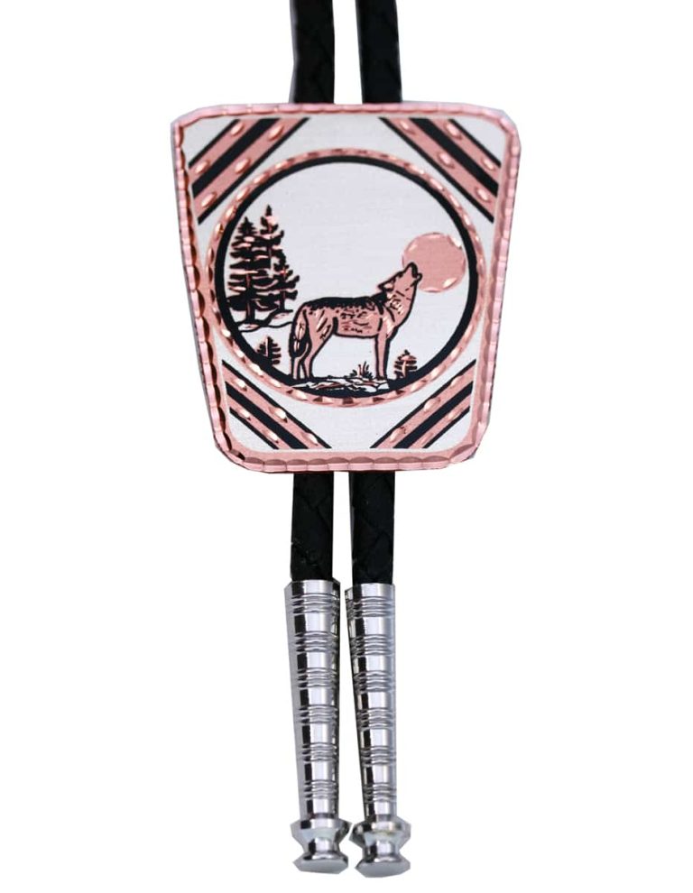 Native American Vintage Western Bolo Tie - Handmade Leather Cowboy Necktie With Adjustable Cord Bolo Tie For Women