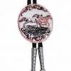 Western wild horses bolo ties handmade from copper silver-plated and diamond cut for a luxurious look. Western wild horses bolo ties handmade from copper silver-plated and diamond cut for a luxurious look.