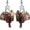 Colorful Western Saddle Earrings Embellished With Wires