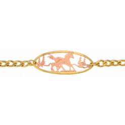Buy this delightful chain bracelet created in cut out foal and horse design will take everyone's breath away