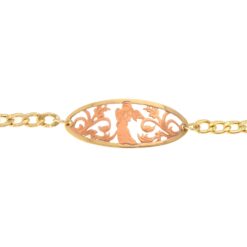 Breathtakingly Beautiful Angel Chain Bracelet Created in Two Tone Copper and Gold