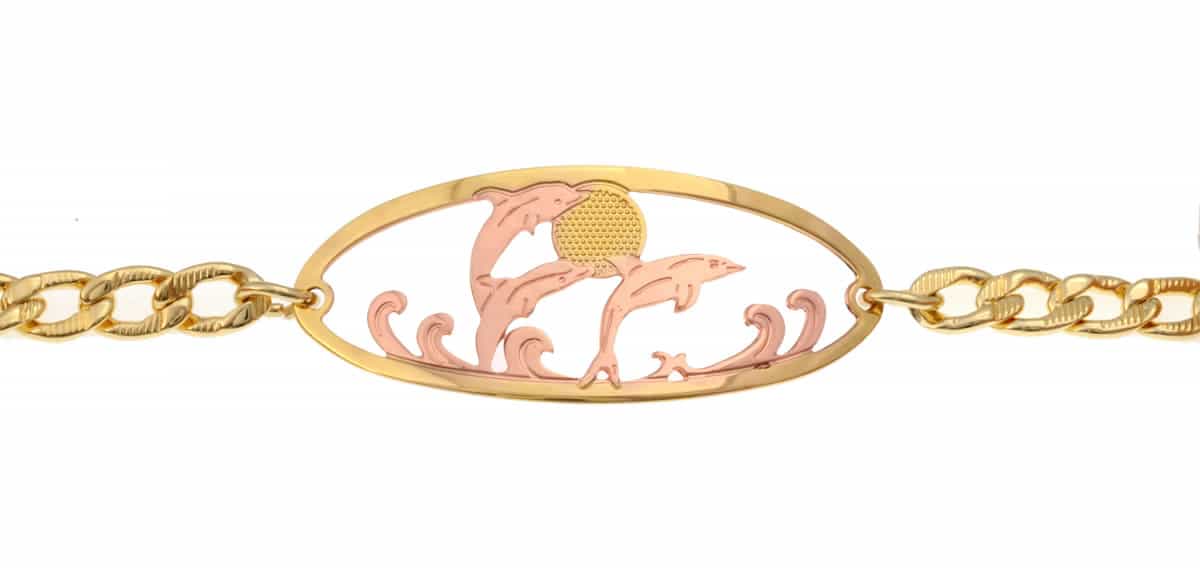 Mesmerizing Gold and Copper Cut Out Dolphin Chain Bracelets Mesmerizing Gold and Copper Cut Out Dolphin Chain Bracelets
