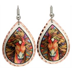 Buy Teardrop Horse Earrings with Colorful Mane