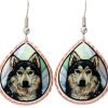 Timber Wolf Earrings, Colorful Wholesale Art Jewelry