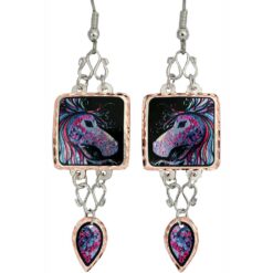 Whimsical Horse Art Dangle Earrings