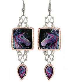 Art Jewelry, Horse Dangle Earrings