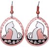 Marvelous Cat Earrings Handcrafted from Copper