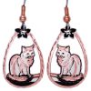 Cut Out Sitting Cat Earrings